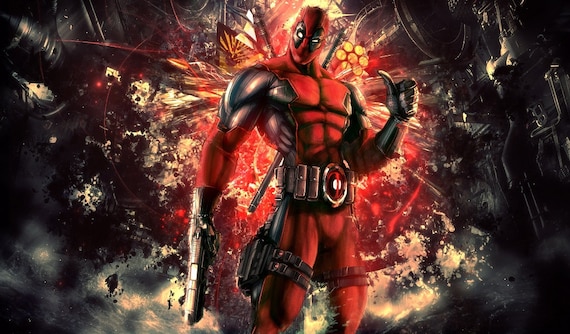 Deadpool Thumbs up Playmat Etsy