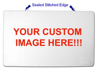 CUSTOM Playmat w/ Stitched Edge Play Mat Mouse Pad Any Image You Want!!