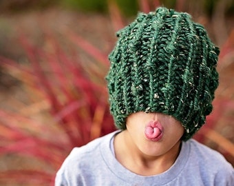 Knit Prickly Ribbed Beanie PATTERN | Knit Pattern | Knitting Pattern | Knit Hat Pattern | Instant Download Pattern