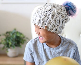 Knit Hana Slouch Beanie PATTERN | Knit Pattern | Knitting Pattern | Instant Download Pattern