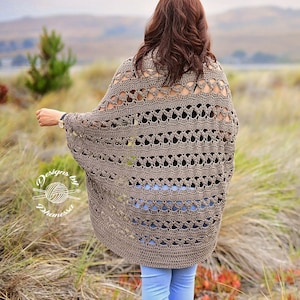 Aurora Shrug PATTERN | Crochet Cardigan Pattern | Crochet Shrug Pattern | Sweater Pattern | Shrug Pattern | Instant Download Pattern
