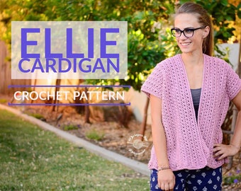 Crochet Ellie Cardigan PATTERN | Crochet Cardigan Pattern | Crochet Pattern | Sweater Pattern | Cardigan Pattern | Instant Download Pattern