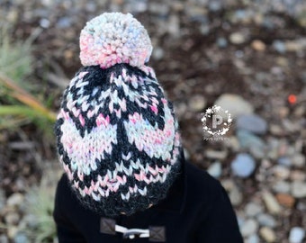 Knit Sweetheart Slouch Beanie PATTERN | Knit Pattern | Knitting Pattern | Knit Hat Pattern | Instant Download Pattern