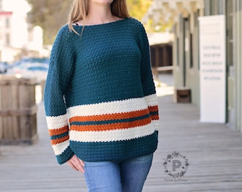 Ashley Pullover PATTERN | Crochet Cardigan Pattern | Crochet Shrug Pattern | Sweater Pattern | Shrug Pattern | Instant Download Pattern