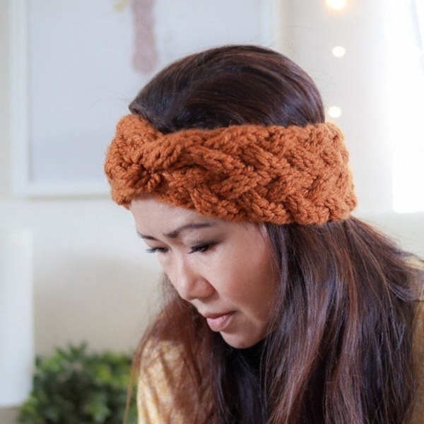 Knit Sweet Braided Ear Warmer PATTERN | Knit Pattern | Knitting Pattern | Knit Headband Pattern | Instant Download Pattern