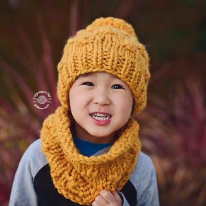 Knotted Slouch Beanie & Cowl PATTERN Cowl PATTERN Beanie Pattern Knitting Pattern Instant Download Pattern Knit Pattern image 9