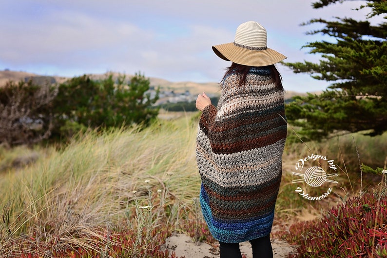 TUNISIAN Blanket Sweater PATTERN Tunisian Crochet Pattern Crochet Pattern Sweater Pattern Shrug Pattern Instant Download Pattern image 3