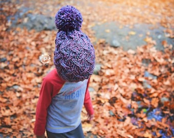 Knit FernWood Slouch Beanie PATTERN | Knit Pattern | Knitting Pattern | Knit Hat Pattern | Instant Download Pattern