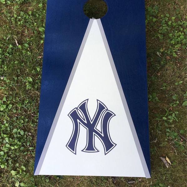 Painted Cornhole Boards  New York Yankees