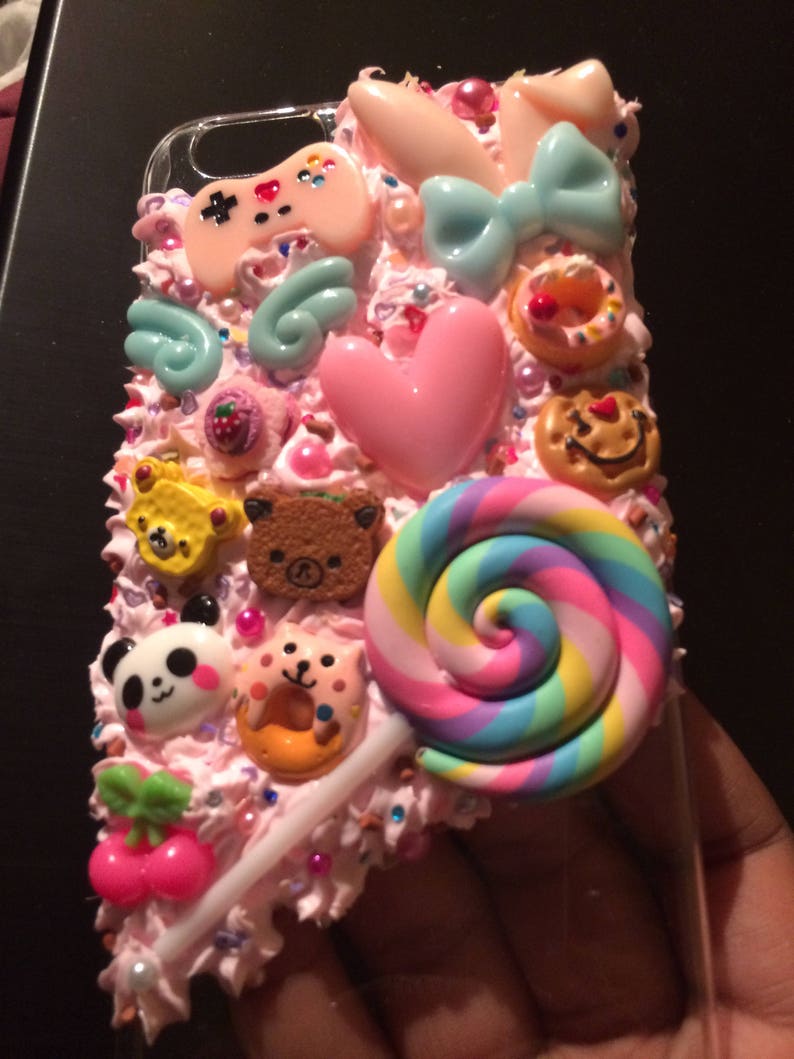 Kawaii Decoden Phone Case for Iphone 6 PLUS PINKITYPINK 2 Etsy