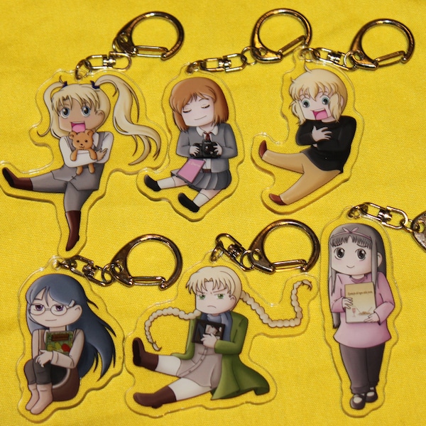 Gunslinger Girl Double Sided Acrylic Charms Triela Henrietta Rico Claes Elsa Angelica