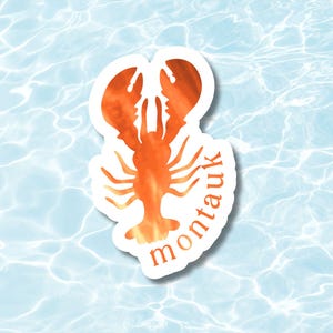 Montauk Lobster - Red Montauk Lobster Sticker - Long Island Local Sticker