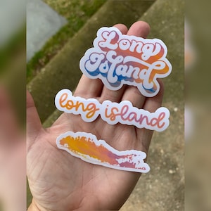 Long Island Sunset Sticker Trio - Long Island Decals