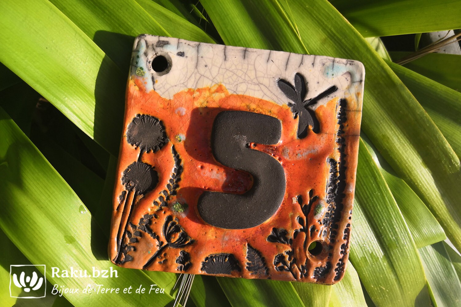 Numéro de Maison Personnalisée en Céramique, Plaque 10x10cm, 1 ou 2 Chiffres, Numéro d'adresse avec 