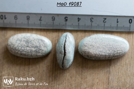 set of 9 cabochons to glue for crafting supplies for creative raku pottery Cabochon raku handmade supplies
