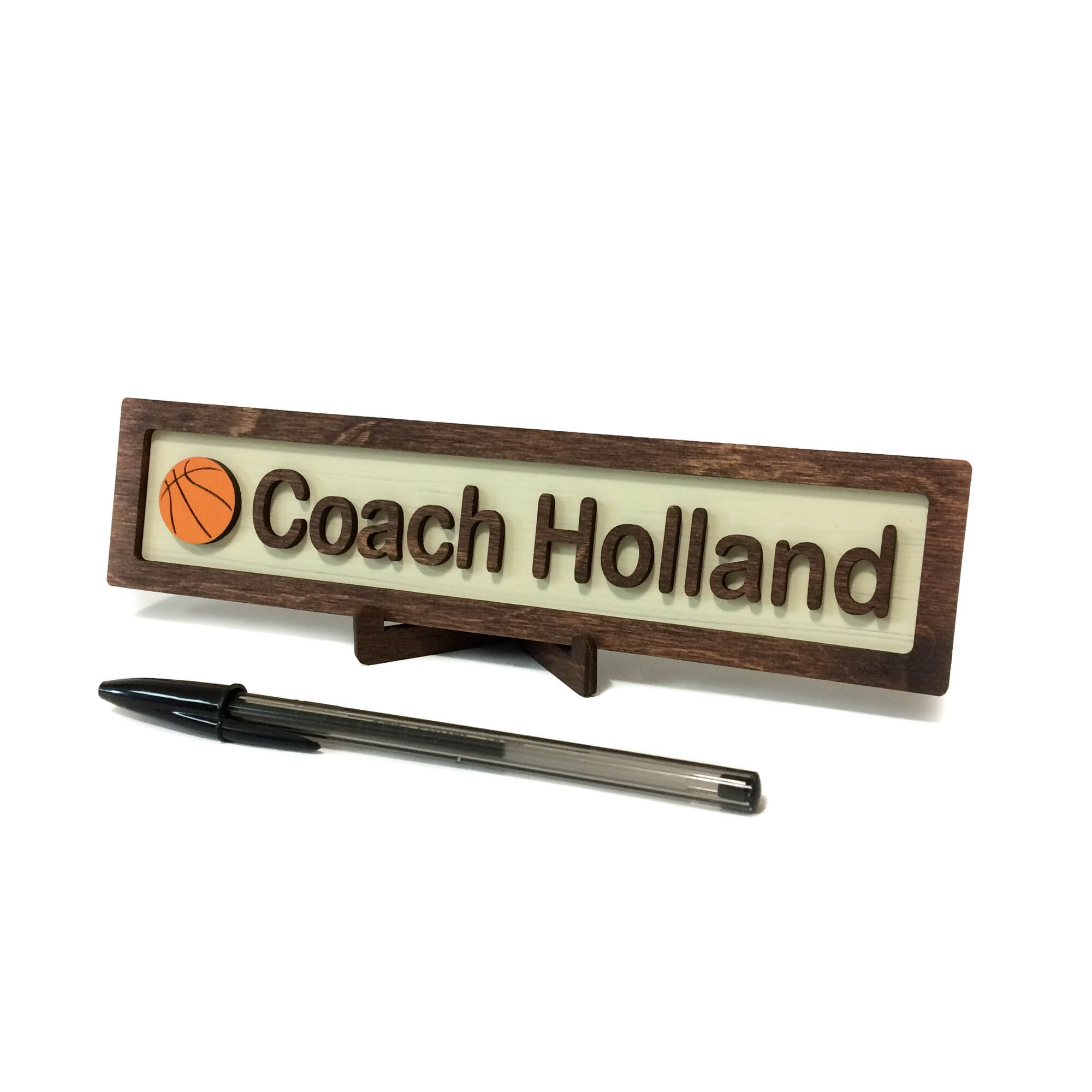 Coach Gift Basketball Name Plate Gift for Basketball Coach End Etsy
