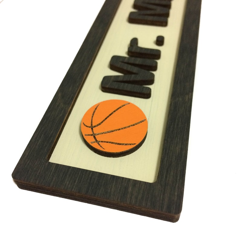Coach Gift Basketball Name Plate Gift for Basketball Coach End Etsy