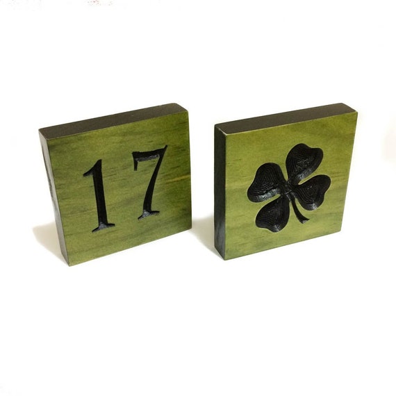 Teacher Desk Decor St Patrick Day Sign Set Of 2 Blocks