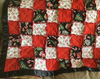 Christmas Rag Quilt Etsy