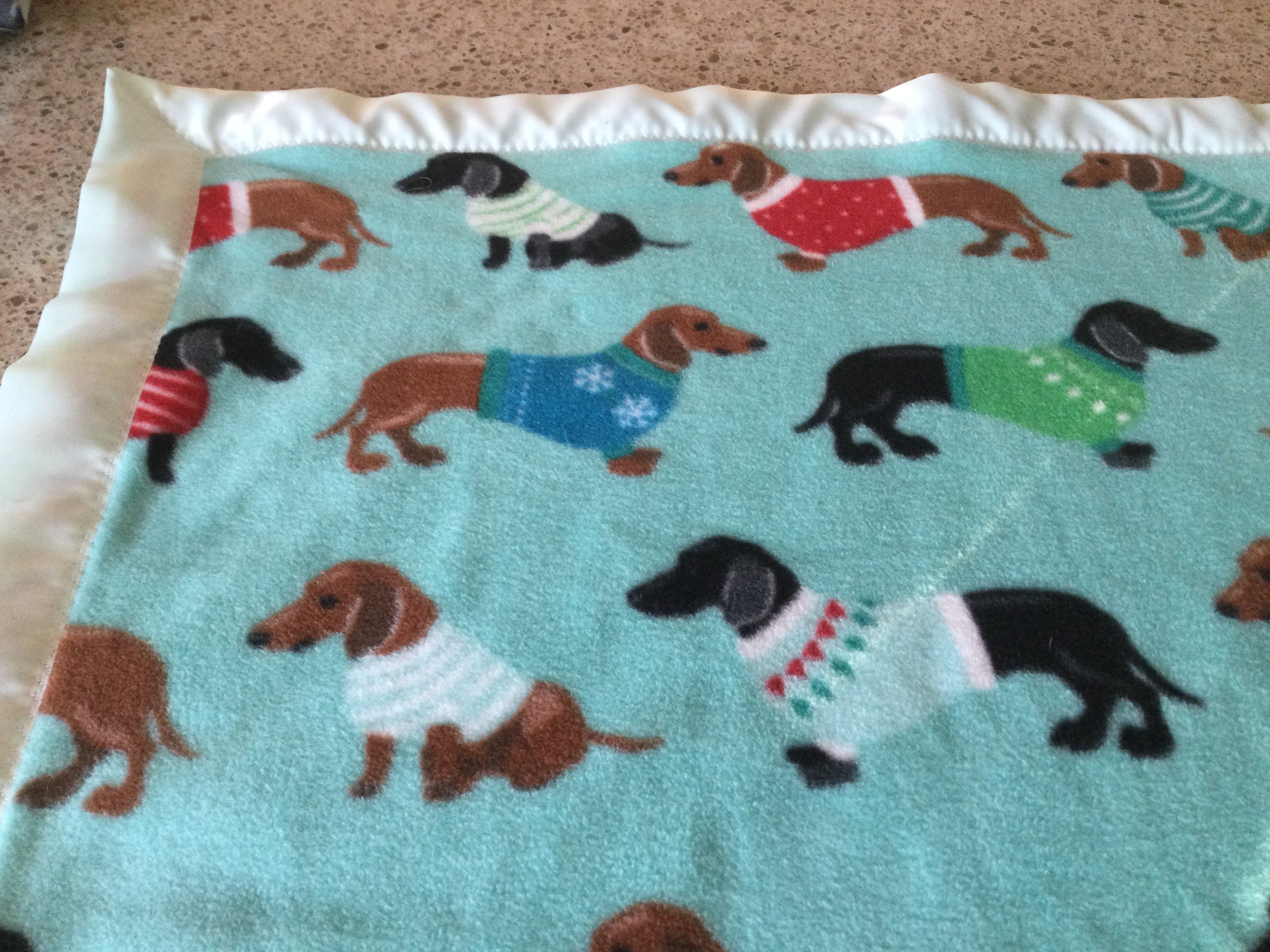 Handmade fleece pet blanket dachshunds in sweaters Etsy
