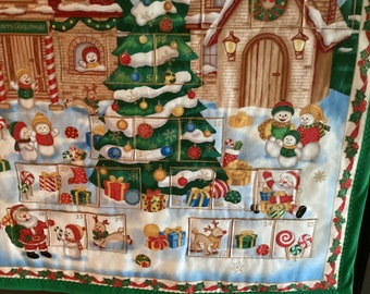 Handmade Quilted Advent Calendar With Pockets Etsy Handmade Quilted Advent Calendar With Pockets Etsy