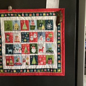 Handmade quilted advent calendar.