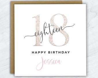 sister birthday card personalised birthday card for her Gold daughter birthday card friend birthday card bestie birthday card