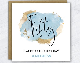 Personalised 50th Birthday Card | Card For Him | 50th Birthday Gift | AGE 50 | Happy Birthday Card | Brother, Friend, Dad, Uncle