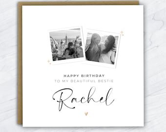 Personalised Bestie Birthday Photo Card, Personalised Photo Card for Bestie, Happy Birthday to my Bestie, Photo Card, Card for friend