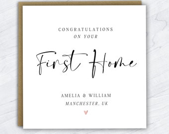 Personalised First Home Card, Congratulations First Home, Homeowners, Moving Day Card, New Home Card, New Home Gift