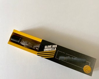 Vintage 1990 Chromatics Glove Box Umbrella, Great Condition, In Box, Beige