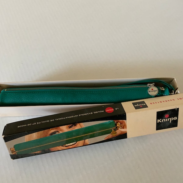 Vintage 1969 Knirps Umbrella, Great Condition, In Box, Green, Carrying Case