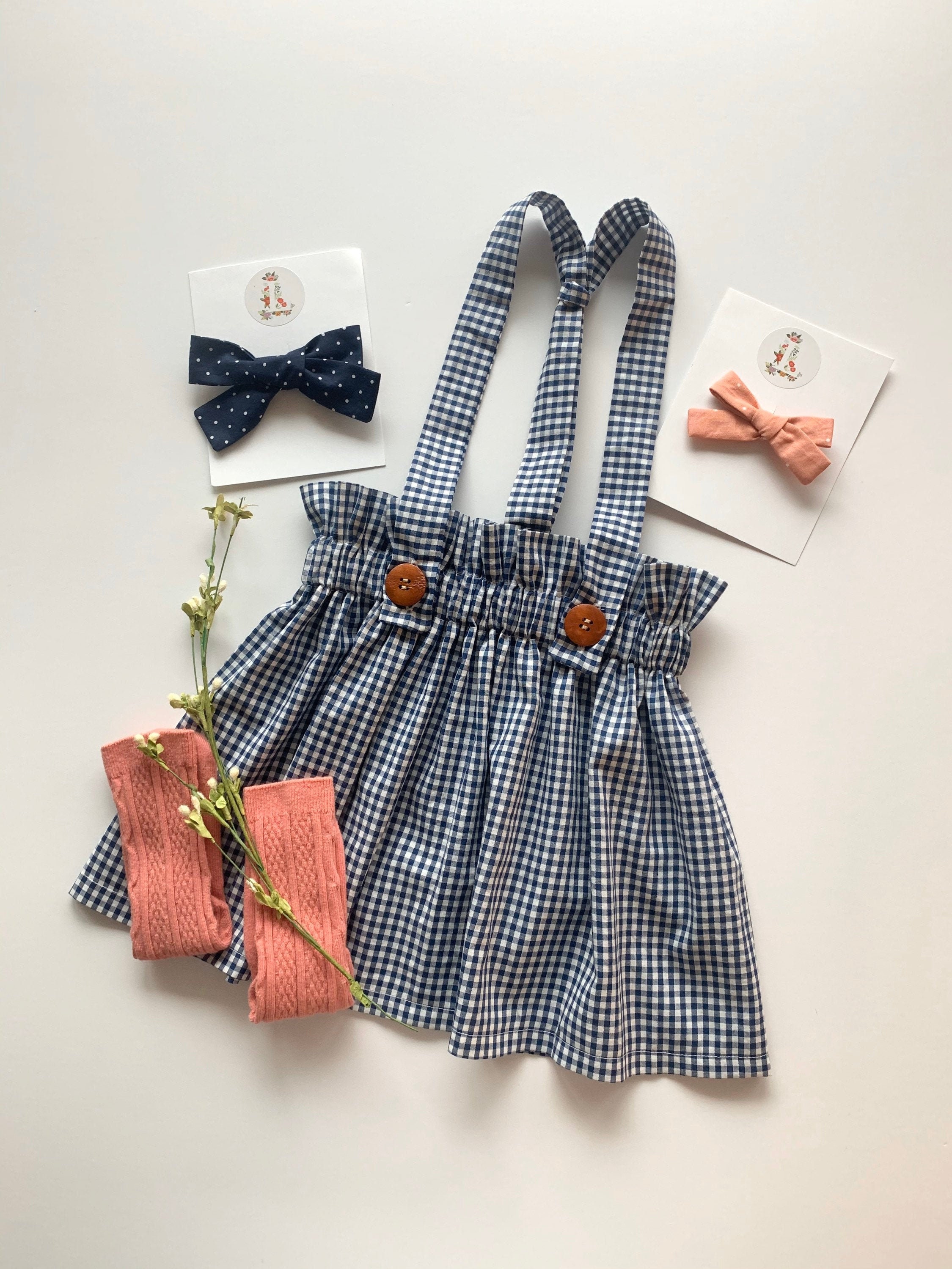 Gingham suspender skirt cheap
