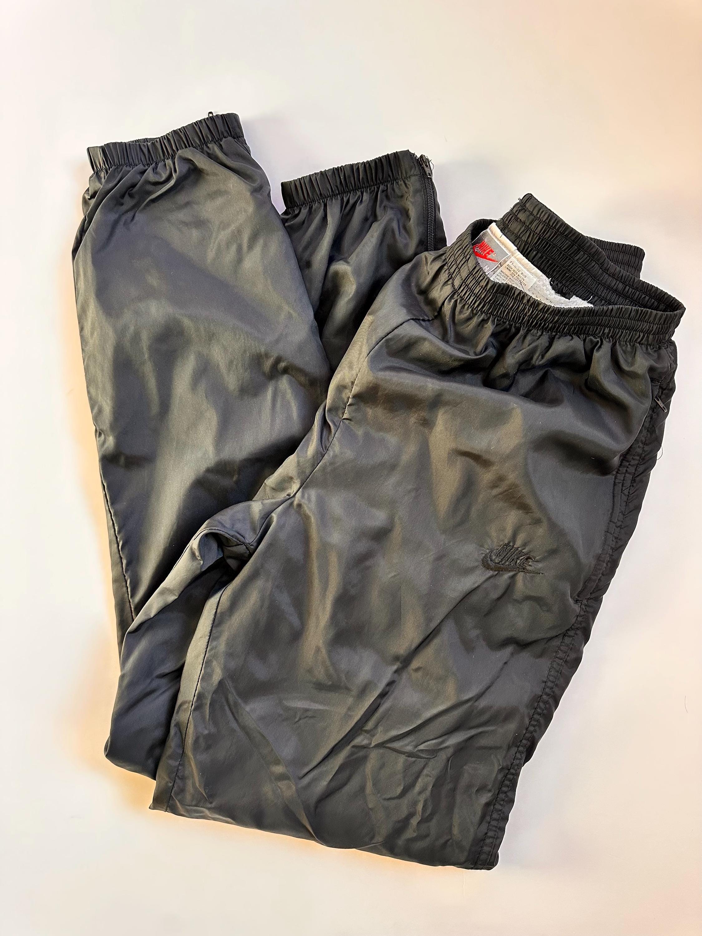 Vintage 90s Nike Full Zip Side Navy Swishy Track Pants Bella