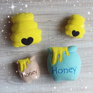 Bee Hive and Honey Pot Stuffie ITH Embroidery Machine Patterns