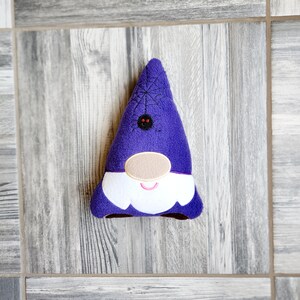 Spiderweb Halloween Gnome Dwarf Stuffie ITH Embroidery Machine Pattern