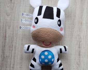 Zebra Stuffie ITH Embroidery Machine Pattern