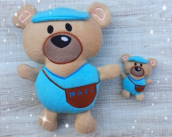 postman bear knitting pattern