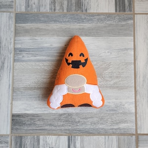 Pumpkin Halloween Gnomess Dwarf Stuffie ITH Embroidery Machine Pattern