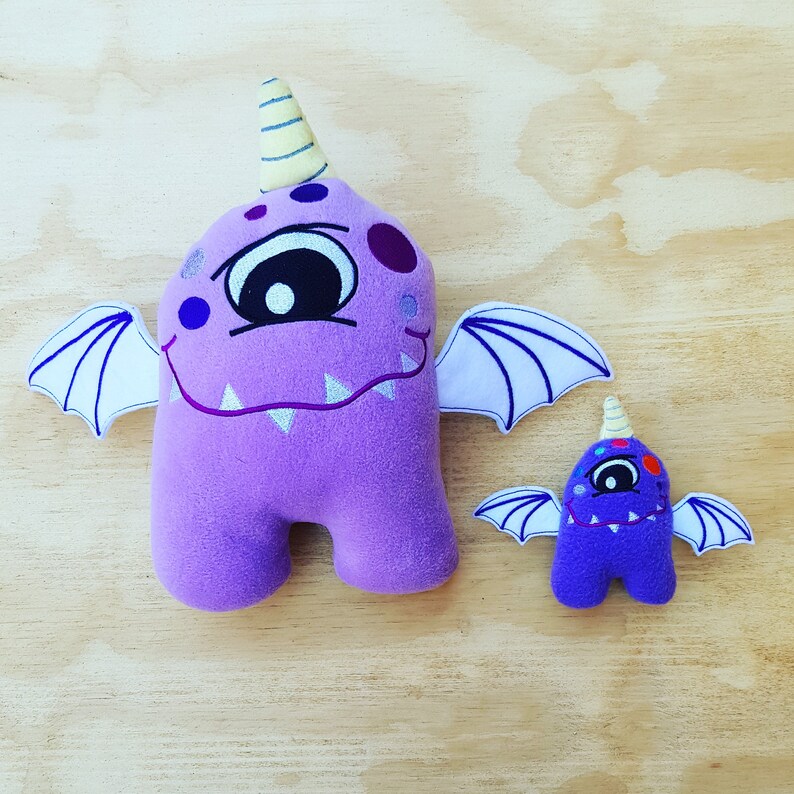 Purple monster ith embroidery machine pattern etsy Purple monster ith embroidery machine pattern etsy