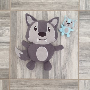 Wolf Werewolf Husky Dog Stuffie ITH Embroidery Machine Pattern