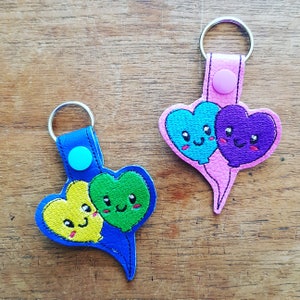 Heart Balloons Snap Tab ITH Embroidery Machine Pattern