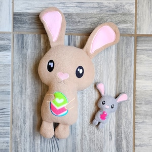 Easter Egg Bunny Rabbit Stuffie ITH Embroidery Machine Pattern