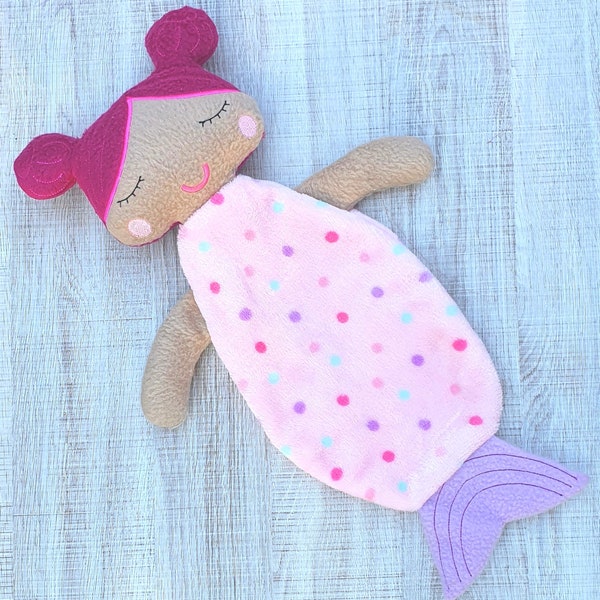 Mermaid Stuffie Lovie ITH Embroidery Machine Pattern
