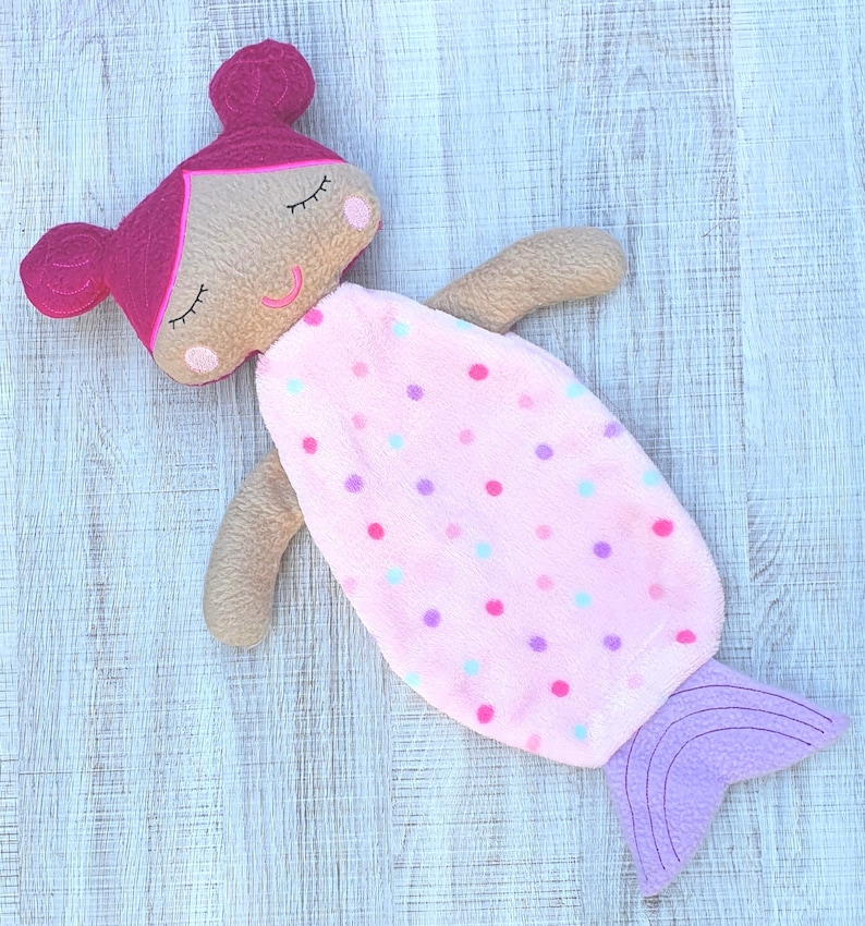 Mermaid Stuffie Lovie ITH Embroidery Machine Pattern Etsy Australia