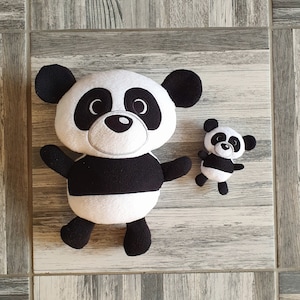 Padrão de máquina de bordar Panda Bear Stuffie ITH