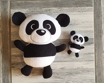 Panda Bear Stuffie ITH Embroidery Machine Pattern