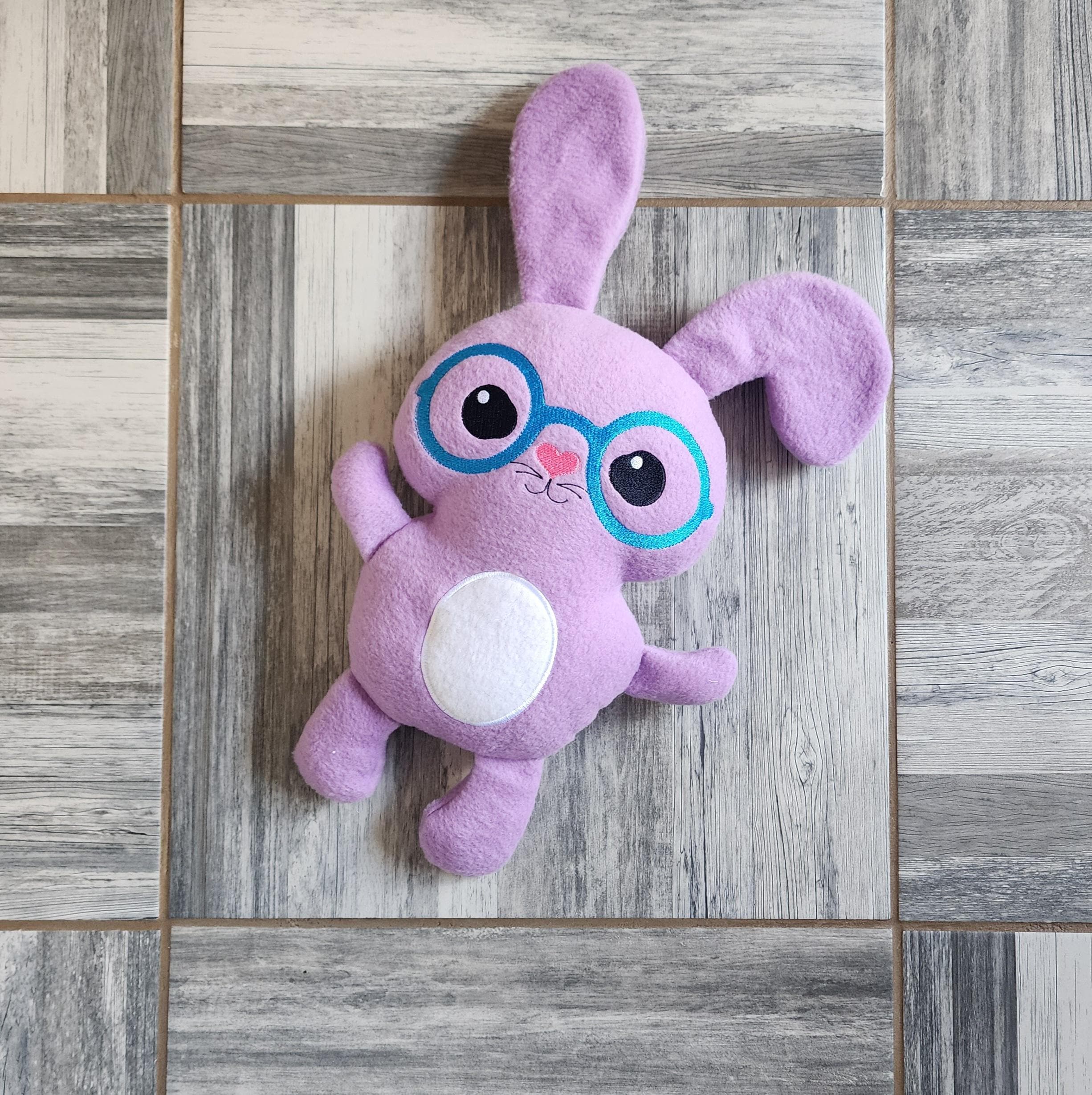 Glasses Bunny Rabbit Stuffie ITH Embroidery Machine Pattern - Etsy