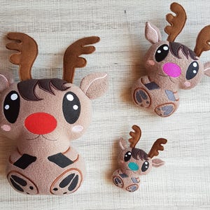 Christmas Reindeer ITH Embroidery Machine Pattern