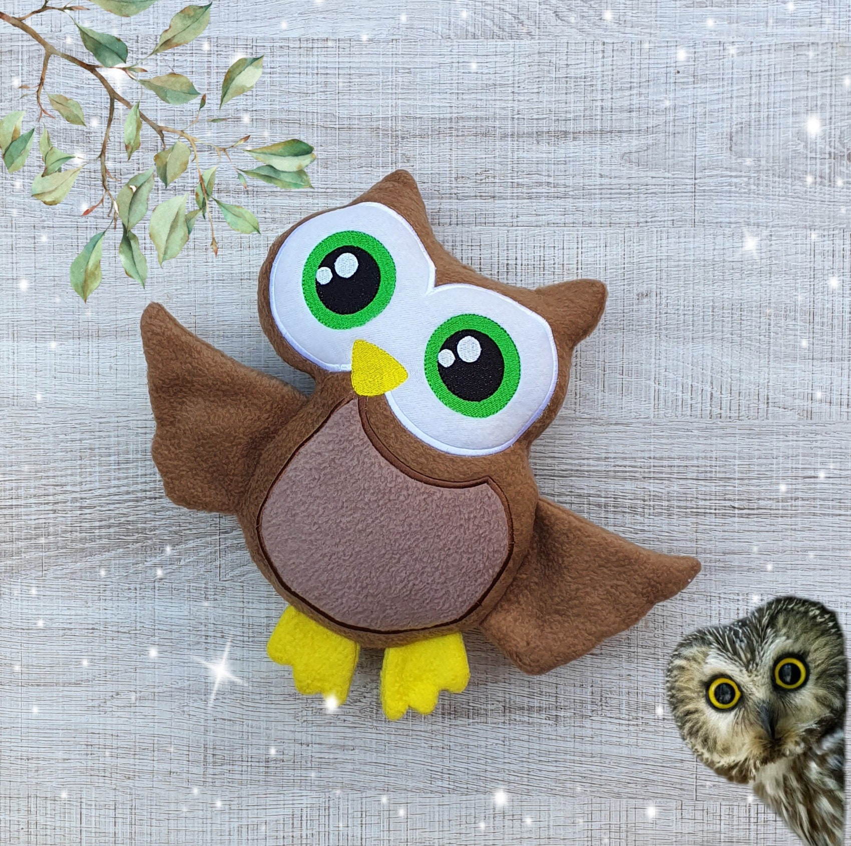 Owl Stuffie ITH Embroidery Machine Pattern
